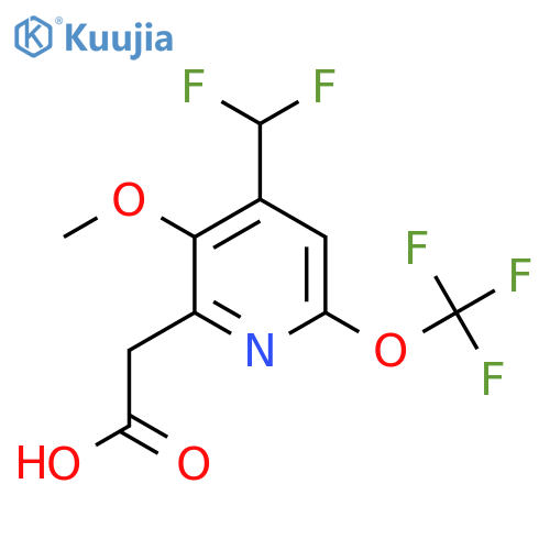 4-(Difluoromethyl)-3-methoxy-6-(trifluoromethoxy)pyridine-2-acetic acid structure
