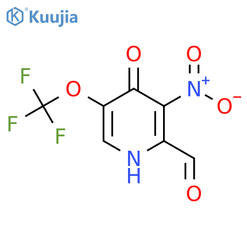 4-Hydroxy-3-nitro-5-(trifluoromethoxy)pyridine-2-carboxaldehyde structure