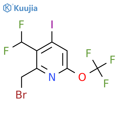 2-(Bromomethyl)-3-(difluoromethyl)-4-iodo-6-(trifluoromethoxy)pyridine structure