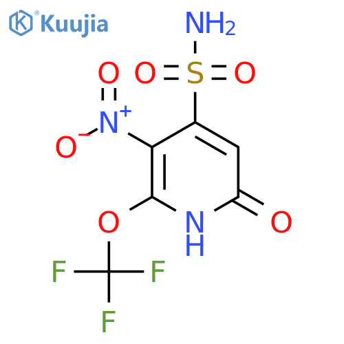 6-Hydroxy-3-nitro-2-(trifluoromethoxy)pyridine-4-sulfonamide structure