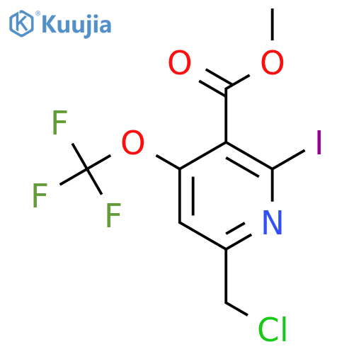 Methyl 6-(chloromethyl)-2-iodo-4-(trifluoromethoxy)pyridine-3-carboxylate structure