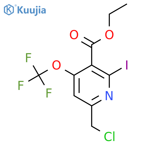 Ethyl 6-(chloromethyl)-2-iodo-4-(trifluoromethoxy)pyridine-3-carboxylate structure
