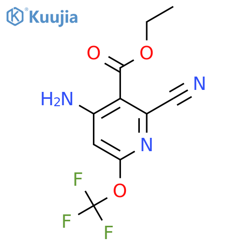 Ethyl 4-amino-2-cyano-6-(trifluoromethoxy)pyridine-3-carboxylate structure