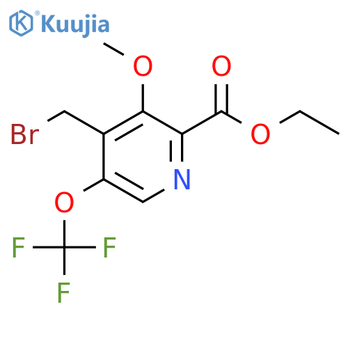 Ethyl 4-(bromomethyl)-3-methoxy-5-(trifluoromethoxy)pyridine-2-carboxylate structure