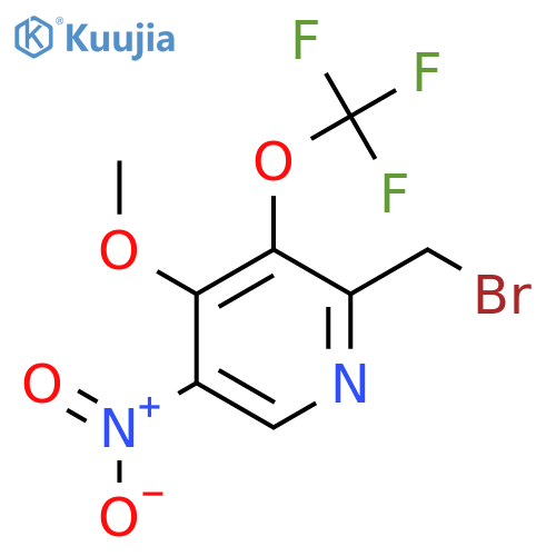 2-(Bromomethyl)-4-methoxy-5-nitro-3-(trifluoromethoxy)pyridine structure
