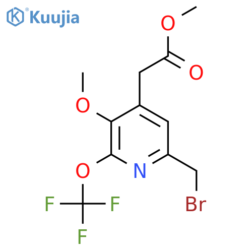 Methyl 6-(bromomethyl)-3-methoxy-2-(trifluoromethoxy)pyridine-4-acetate structure
