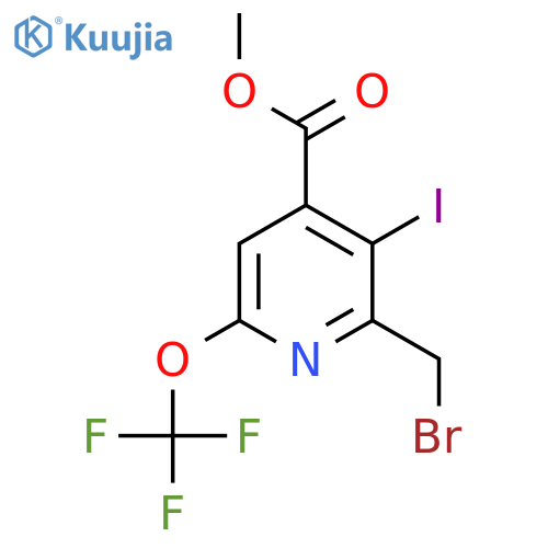 Methyl 2-(bromomethyl)-3-iodo-6-(trifluoromethoxy)pyridine-4-carboxylate structure