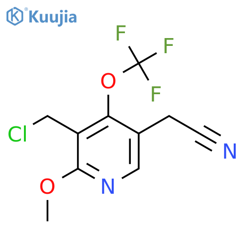 3-(Chloromethyl)-2-methoxy-4-(trifluoromethoxy)pyridine-5-acetonitrile structure