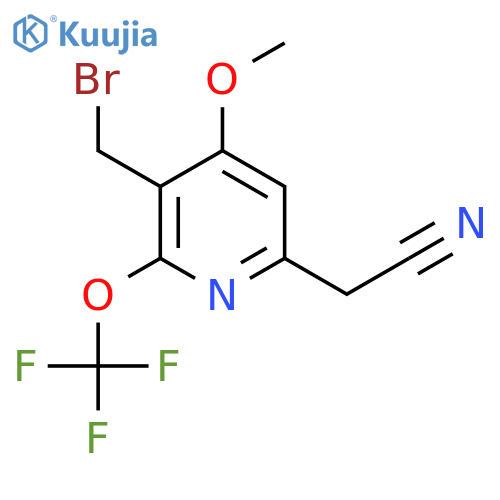 3-(Bromomethyl)-4-methoxy-2-(trifluoromethoxy)pyridine-6-acetonitrile structure