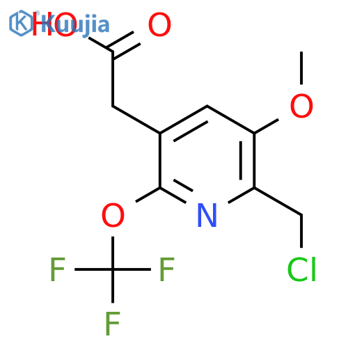 2-(Chloromethyl)-3-methoxy-6-(trifluoromethoxy)pyridine-5-acetic acid structure