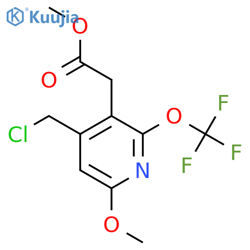 Methyl 4-(chloromethyl)-6-methoxy-2-(trifluoromethoxy)pyridine-3-acetate structure