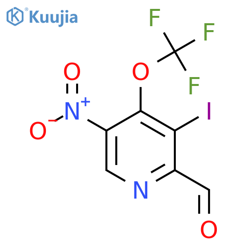3-Iodo-5-nitro-4-(trifluoromethoxy)pyridine-2-carboxaldehyde structure