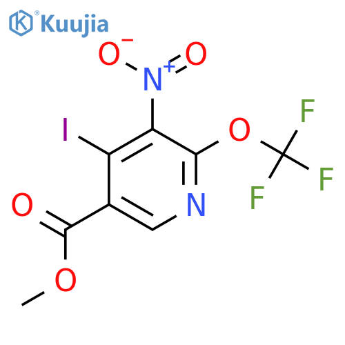 Methyl 4-iodo-3-nitro-2-(trifluoromethoxy)pyridine-5-carboxylate structure