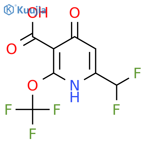 6-(Difluoromethyl)-4-hydroxy-2-(trifluoromethoxy)pyridine-3-carboxylic acid structure
