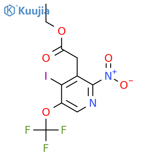 Ethyl 4-iodo-2-nitro-5-(trifluoromethoxy)pyridine-3-acetate structure