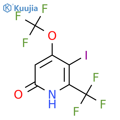 6-Hydroxy-3-iodo-4-(trifluoromethoxy)-2-(trifluoromethyl)pyridine structure