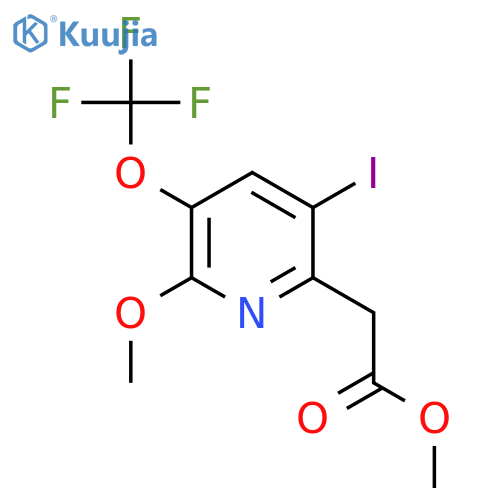 Methyl 5-iodo-2-methoxy-3-(trifluoromethoxy)pyridine-6-acetate structure