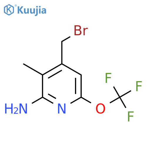 2-Amino-4-(bromomethyl)-3-methyl-6-(trifluoromethoxy)pyridine structure