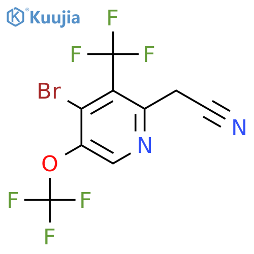 4-Bromo-5-(trifluoromethoxy)-3-(trifluoromethyl)pyridine-2-acetonitrile structure