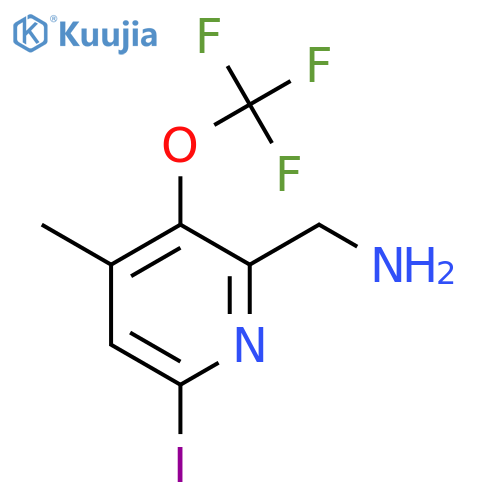 2-(Aminomethyl)-6-iodo-4-methyl-3-(trifluoromethoxy)pyridine structure