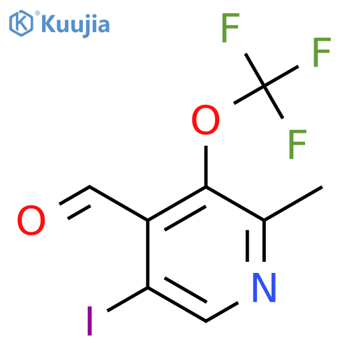 5-Iodo-2-methyl-3-(trifluoromethoxy)pyridine-4-carboxaldehyde structure