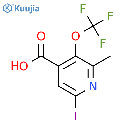 6-Iodo-2-methyl-3-(trifluoromethoxy)pyridine-4-carboxylic acid structure