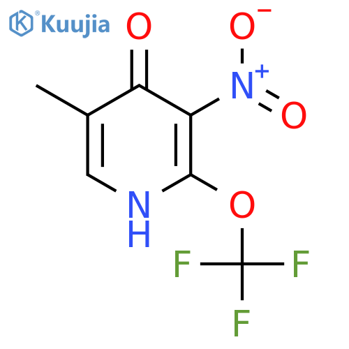 4-Hydroxy-5-methyl-3-nitro-2-(trifluoromethoxy)pyridine structure