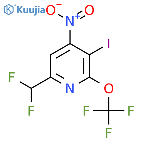 6-(Difluoromethyl)-3-iodo-4-nitro-2-(trifluoromethoxy)pyridine structure