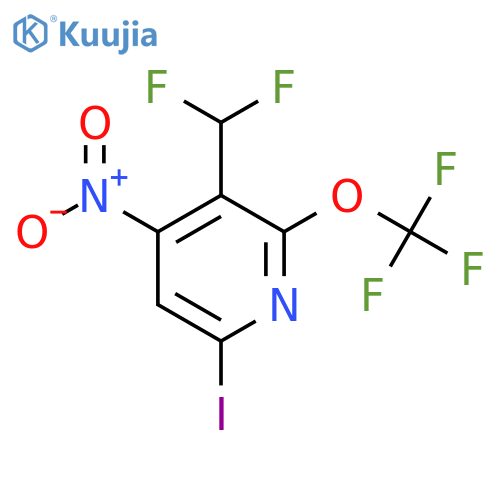 3-(Difluoromethyl)-6-iodo-4-nitro-2-(trifluoromethoxy)pyridine structure