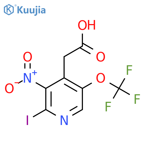2-Iodo-3-nitro-5-(trifluoromethoxy)pyridine-4-acetic acid structure
