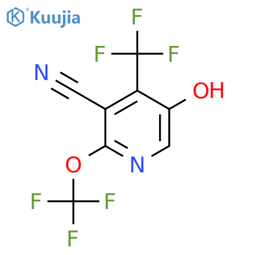 3-Cyano-5-hydroxy-2-(trifluoromethoxy)-4-(trifluoromethyl)pyridine structure
