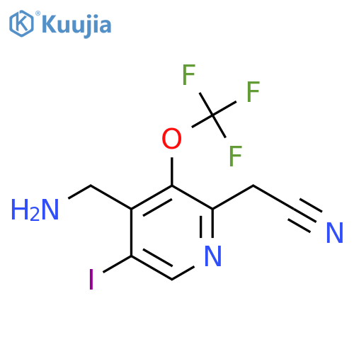 4-(Aminomethyl)-5-iodo-3-(trifluoromethoxy)pyridine-2-acetonitrile structure