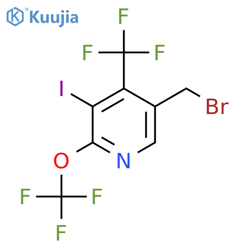 5-(Bromomethyl)-3-iodo-2-(trifluoromethoxy)-4-(trifluoromethyl)pyridine structure