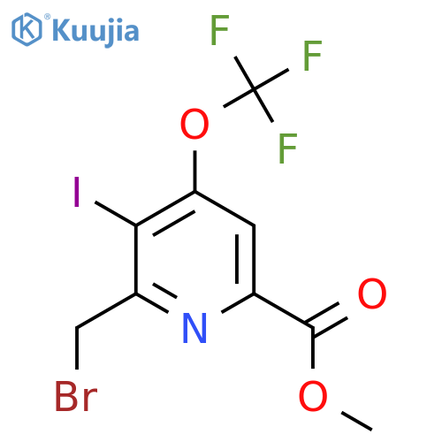 Methyl 2-(bromomethyl)-3-iodo-4-(trifluoromethoxy)pyridine-6-carboxylate structure