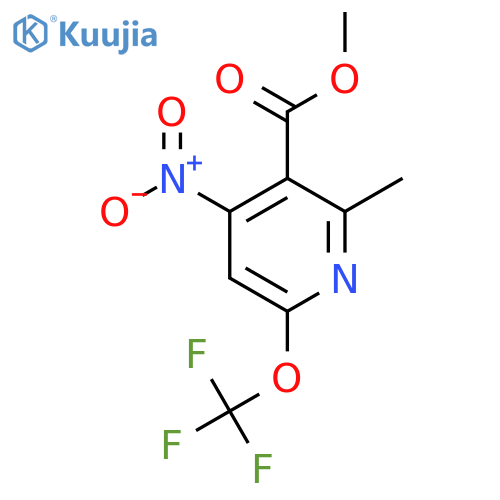 Methyl 2-methyl-4-nitro-6-(trifluoromethoxy)pyridine-3-carboxylate structure