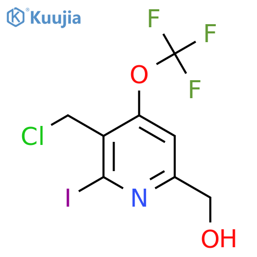 3-(Chloromethyl)-2-iodo-4-(trifluoromethoxy)pyridine-6-methanol structure