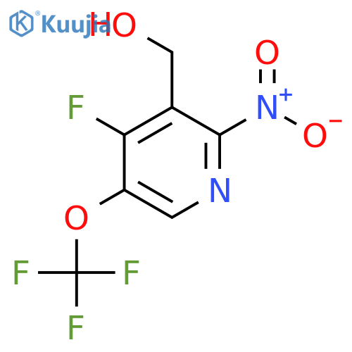 4-Fluoro-2-nitro-5-(trifluoromethoxy)pyridine-3-methanol structure