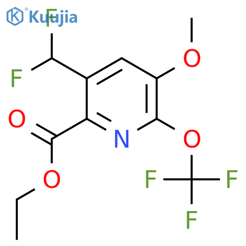 Ethyl 3-(difluoromethyl)-5-methoxy-6-(trifluoromethoxy)pyridine-2-carboxylate structure
