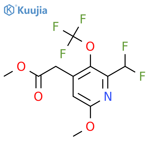 Methyl 2-(difluoromethyl)-6-methoxy-3-(trifluoromethoxy)pyridine-4-acetate structure