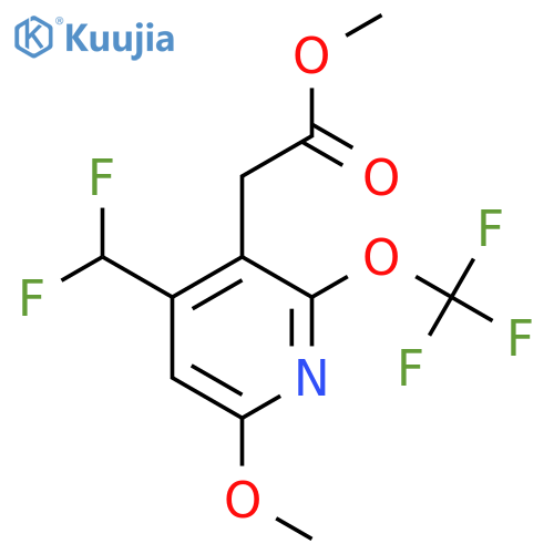 Methyl 4-(difluoromethyl)-6-methoxy-2-(trifluoromethoxy)pyridine-3-acetate structure