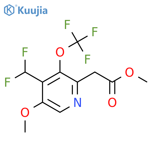 Methyl 4-(difluoromethyl)-5-methoxy-3-(trifluoromethoxy)pyridine-2-acetate structure