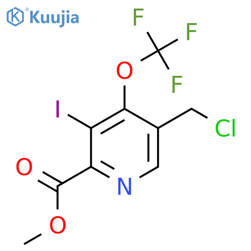 Methyl 5-(chloromethyl)-3-iodo-4-(trifluoromethoxy)pyridine-2-carboxylate structure