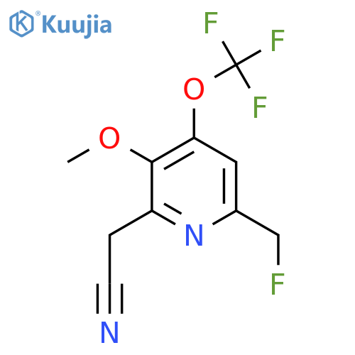 6-(Fluoromethyl)-3-methoxy-4-(trifluoromethoxy)pyridine-2-acetonitrile structure