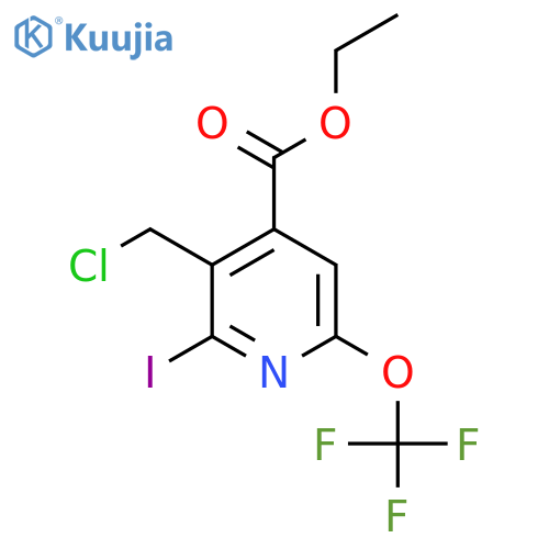 Ethyl 3-(chloromethyl)-2-iodo-6-(trifluoromethoxy)pyridine-4-carboxylate structure