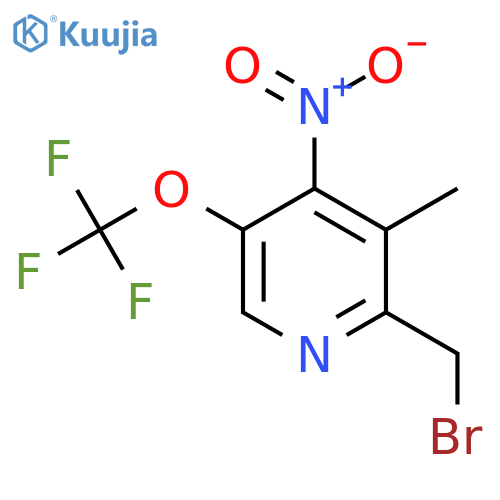 2-(Bromomethyl)-3-methyl-4-nitro-5-(trifluoromethoxy)pyridine structure