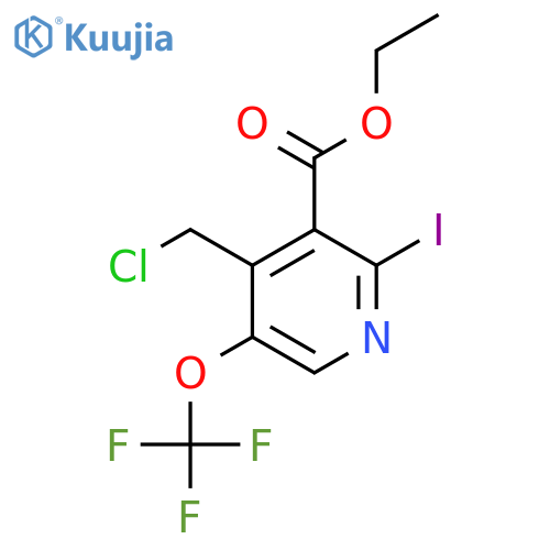 Ethyl 4-(chloromethyl)-2-iodo-5-(trifluoromethoxy)pyridine-3-carboxylate structure