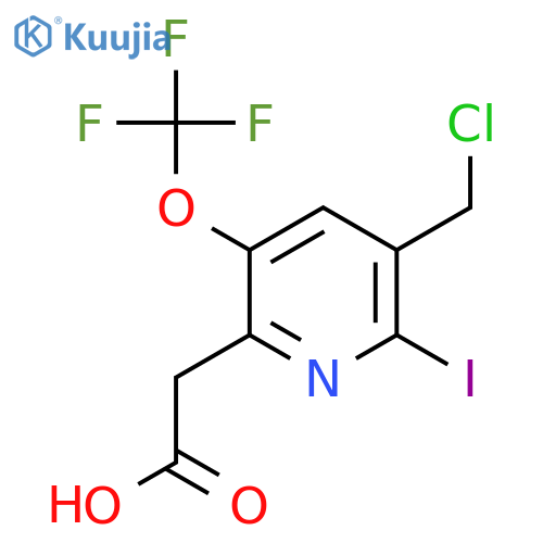 3-(Chloromethyl)-2-iodo-5-(trifluoromethoxy)pyridine-6-acetic acid structure