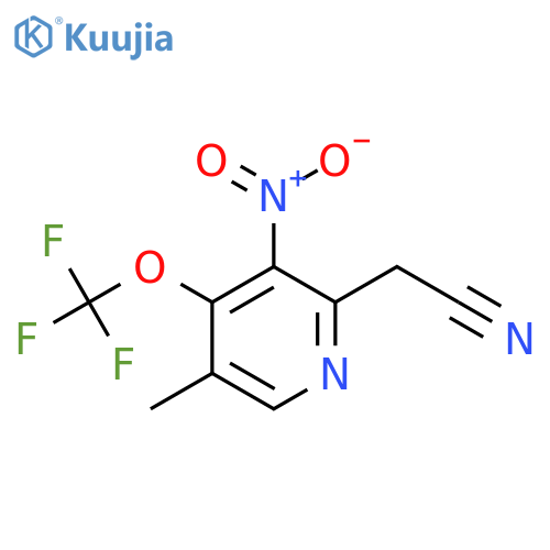 5-Methyl-3-nitro-4-(trifluoromethoxy)pyridine-2-acetonitrile structure