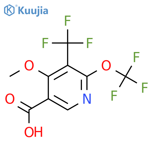 4-Methoxy-2-(trifluoromethoxy)-3-(trifluoromethyl)pyridine-5-carboxylic acid structure