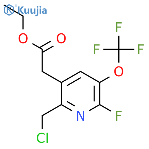 Ethyl 2-(chloromethyl)-6-fluoro-5-(trifluoromethoxy)pyridine-3-acetate structure